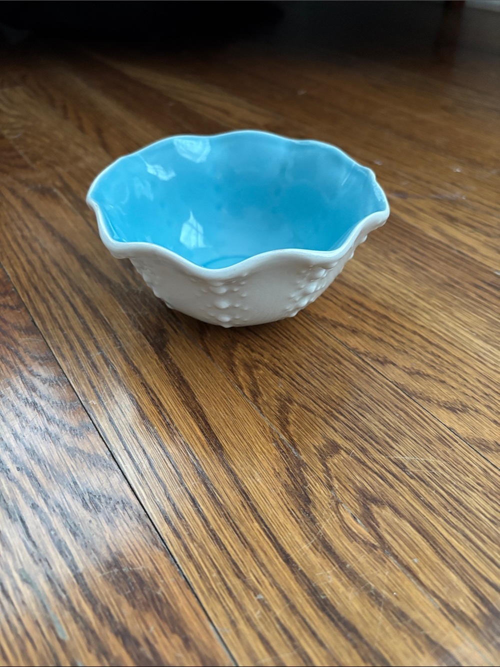 Threshold White and Blue Floral Edge Serving Bowl